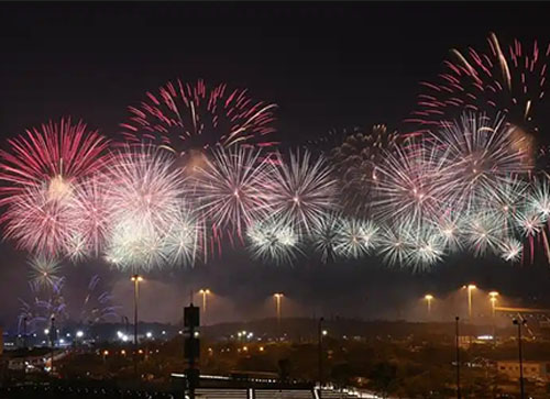 定洁县焰火晚会